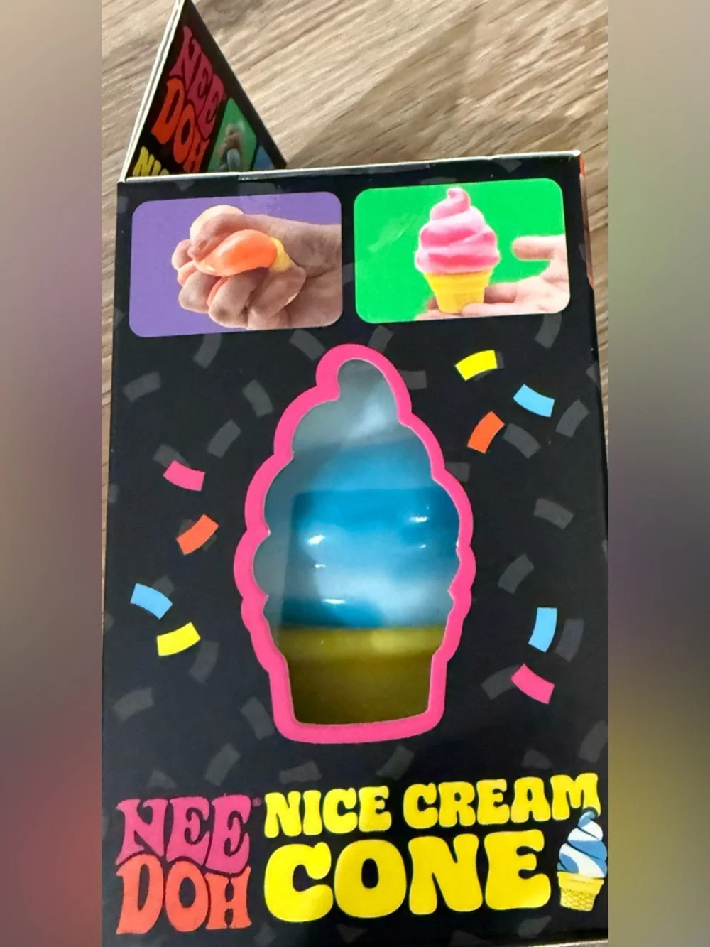 SCHYLLING NEEDOH Blue Nice Cream Cone Squishy Toy TRENDING EVERYWHERE New In Box